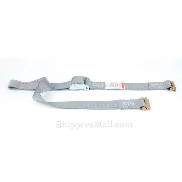Cam Buckle E-track Strap Assy-3 pc end - 16' Grey