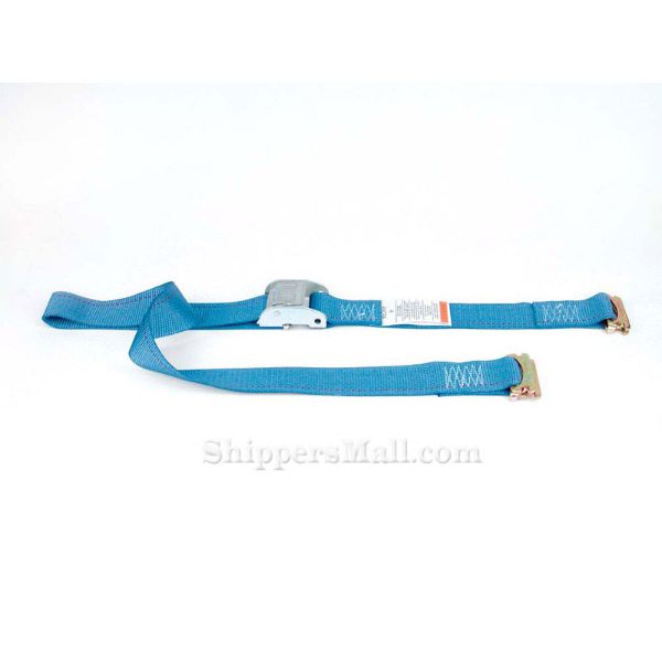 Cam Buckle E-track Strap with 3 pc end - 20' Blue
