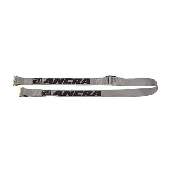2" Etrack Logistic Straps. 1 Piece End - 16 ft - Grey