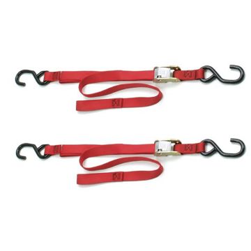 Motorcycle Tie-Down Utility Cam Buckle Straps 1" X 66" - 2/PK