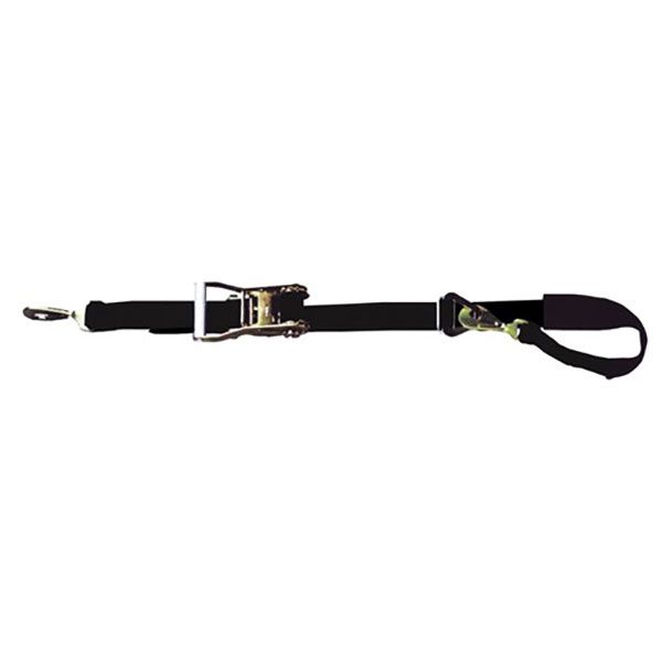 2” x 8’ Car Tie-Down w/Tie-Back & Ratchet