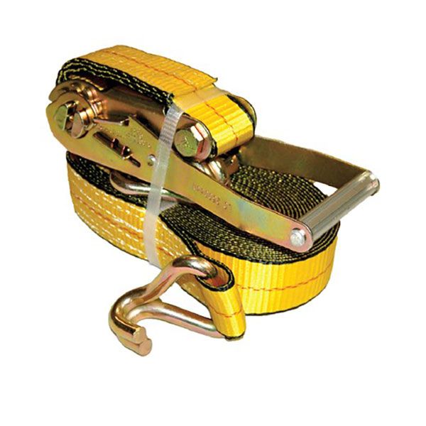 2" x 27’ Medium Wide Handle Ratchet Strap w/J-Hooks, Bulk Bin