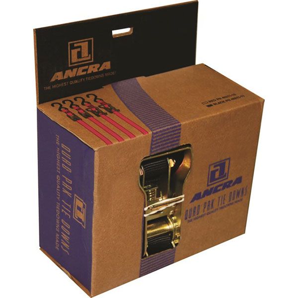 2 Ratchet & 2 Cam Buckle Quad Pak Straps 1" X 66"