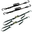 2 Ratchet & 2 Cam Buckle Quad Pak Straps 1" X 66"