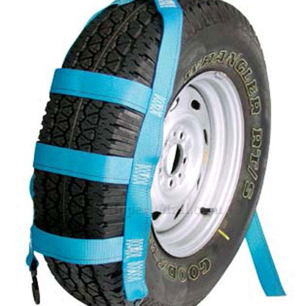 Auto Tiedown Wheel Dolly Strap w/S-Hooks - 10" W x 34" H