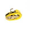 2" Ratchet Strap with Wire Hooks 12' Yellow