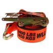 4" x 27' Ratchet Straps X-Treme with Wire Hooks