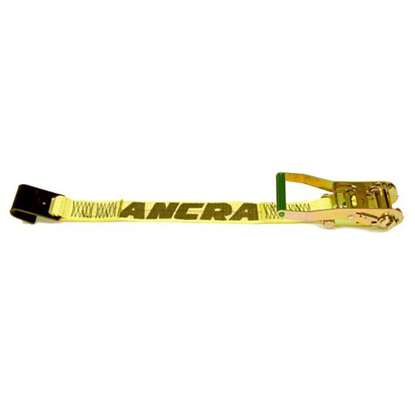 Ancra 2 X 18" Fixed End Strap w/ 40891-18 Flat Hook & Ratchet