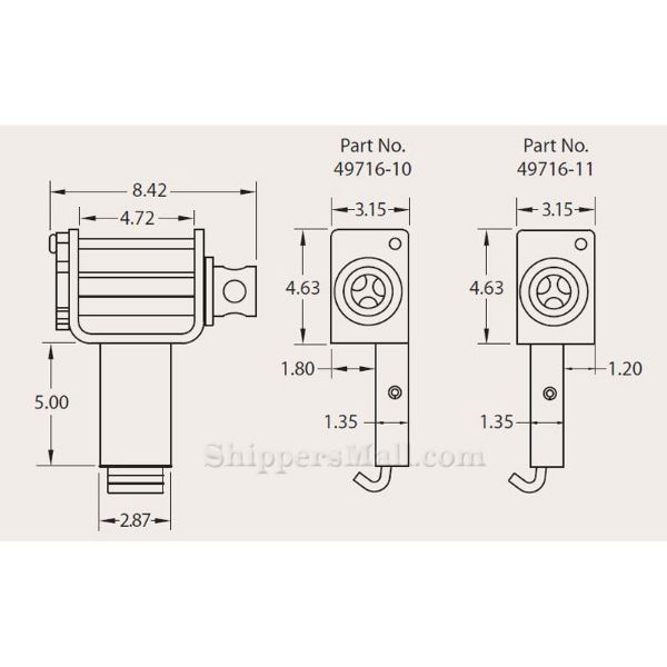 Porta Winch - Outward Offset Stake Pocket Winch