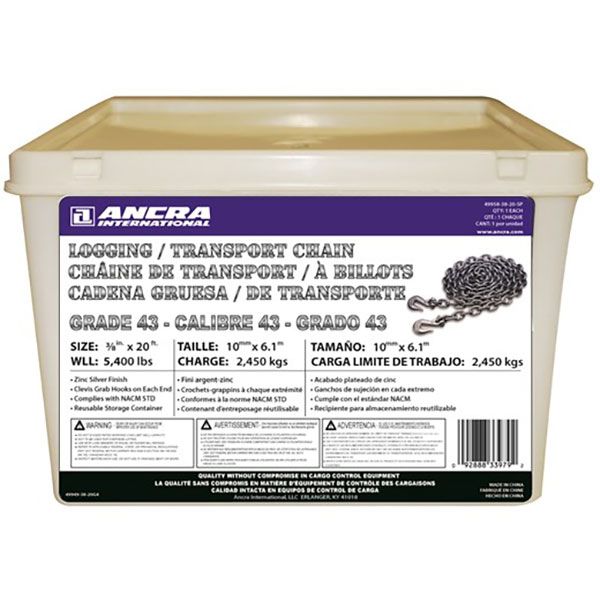 Grade 43 3/8″ x 20′ Chain Assembly Pail