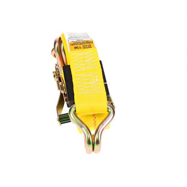 Car Hauler Ratchet Strap w/Cleats, Wire Hooks 2"X102"