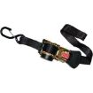1″ x 6′ Retractable Ratchet Tie-Downs, Safety Clip, 2 Pack