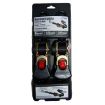 1″ x 6′ Retractable Ratchet Tie-Downs, Safety Clip, 2 Pack