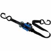 1″ x 15′ Retractable Ratchet Tie-Downs, Safety Clip, 2 Pack