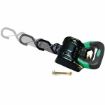 1-7/8″ x 4′ Retractable Ratchet Strap, Bolt on with vinyl S Hook has safety clip
