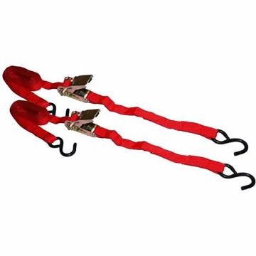 1” x 10’ S-Hook Ratchet Tie-Down, 2 Pack - SL05 1” x 10’ S-Hook Ratchet Tie-Down, 2 Pack