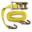 1.5” x 16’ Industrial Ratchet Tie-Down w/J-Hooks, 2 Pack