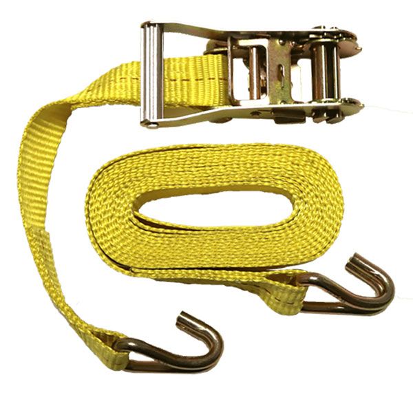 1.5” x 16’ Industrial Ratchet Tie-Down w/J-Hooks, 2 Pack