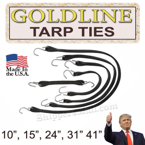 Goldline HD EPDM Tarp Ties - Sizes: 10" - 41"