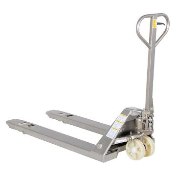 304 Stainless Steel Frame Pallet Truck 61" x 27" x 48" 5500 Lb. Capacity Silver 10 304 Stainless Steel Frame Pallet Truck - PM5-2748-SFF
