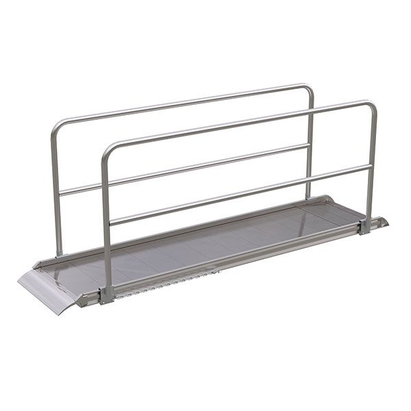Aluminum Walk Ramp w/Hand Rails - 38" X 10'