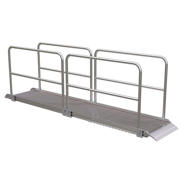 Aluminum Walk Ramp w/Hand Rails - 38" X 12'