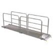 Aluminum Walk Ramp Hook Style w/Handrails - 28" X 12'