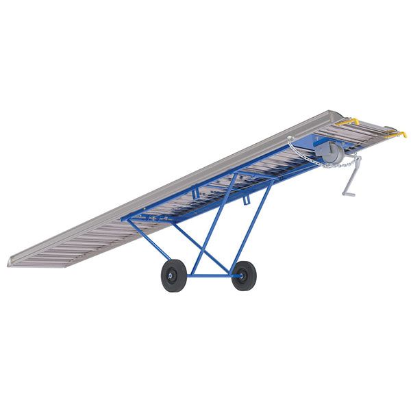 Aluminum Walk Ramp Hook Style w/Wheels - 28" X 14'