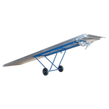 Aluminumum-Walk-Ramp-Wheels-28-X-16. P/N: AWR-28-16A-WH Aluminum Walk Ramp w/Wheels - 28" X 16'