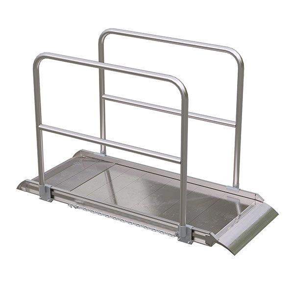 Aluminum Walk Ramp w/Hand Rails - 38" X 6'
