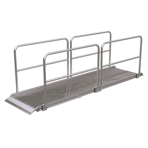 Aluminum Walk Ramp w/Hand Rails - 38" X 12'