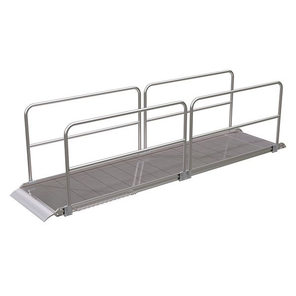 Aluminum Walk Ramp w/Hand Rails - 38" X 14'
