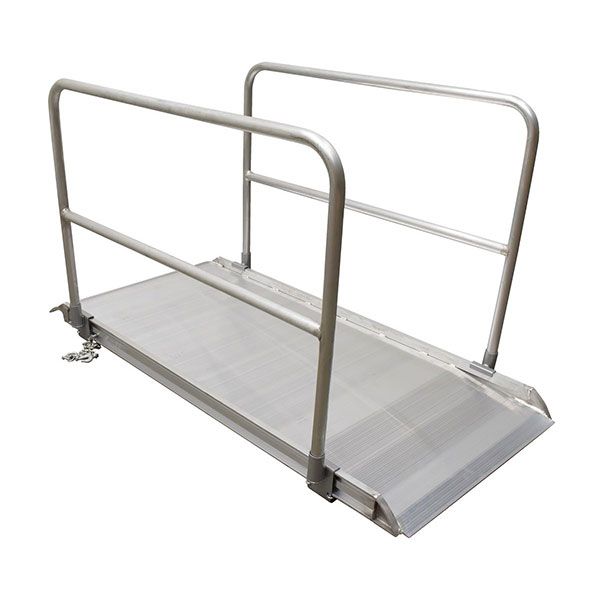 Aluminum Walk Ramp w/Hand Rails - 38" X 6'