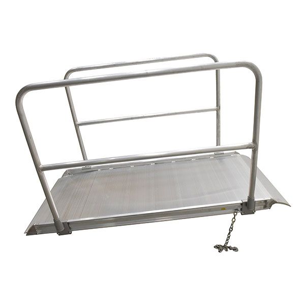 Aluminum Walk Ramp w/Hand Rails - 38" X 7'