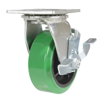 Caster, 5X2 Polyolefin Swivel W/ Brake, P/N: CST-F34-5X2DT-SWB Caster, 5X2 Polyolefin Swivel W/ Brake