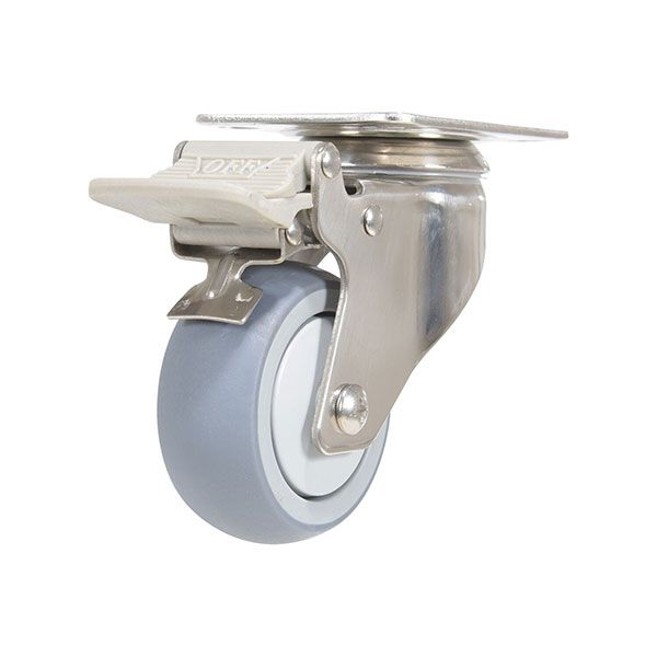 3X1 Tpr Ss Rig Swivel Caster W/Total Brake