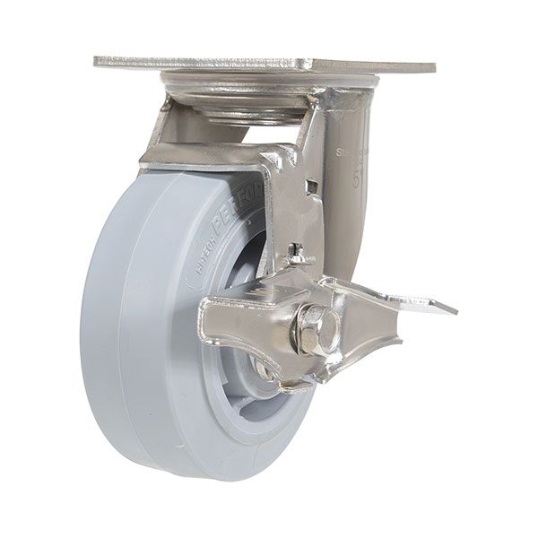 5X2 Tpr Ss Rig Swivel Caster W/Brake