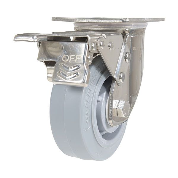 5X2 Tpr Ss Rig Swivel Caster W/Total Brake