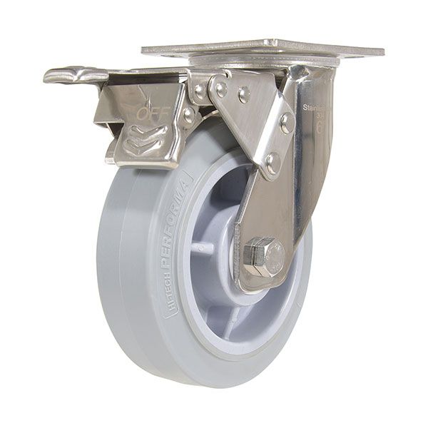 6X2 Tpr Ss Rig Swivel Caster W/Total Brake