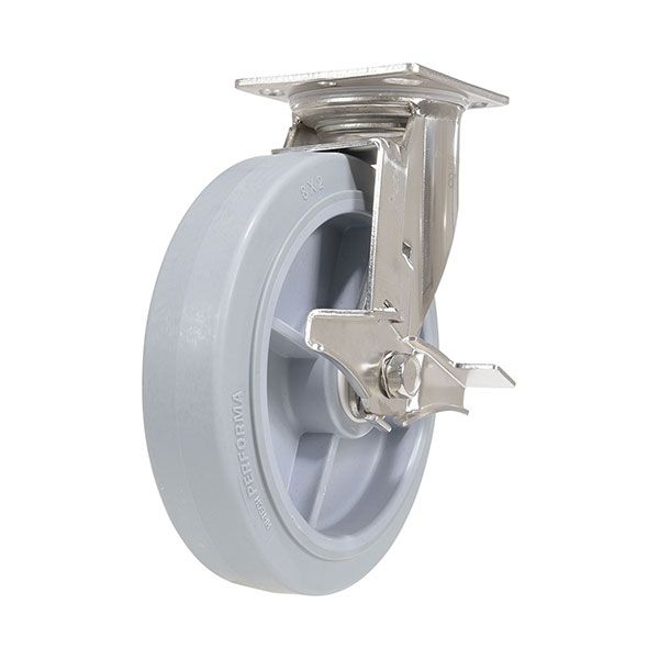 8X2 Tpr Ss Rig Swivel Caster W/Brake