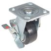 4X2 Mold On Rubber Swivel Caster W/Brake