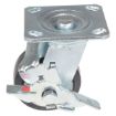 4X2 Mold On Rubber Swivel Caster W/Brake