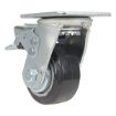 4X2 Mold On Rubber Swivel Caster W/Total Brake