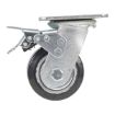 4X2 Mold On Rubber Swivel Caster W/Total Brake