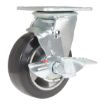 5X2 Mold On Rubber Swivel Caster W/Brake
