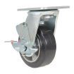 5X2 Mold On Rubber Swivel Caster W/Brake