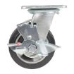 5X2 Mold On Rubber Swivel Caster W/Brake