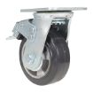 5X2 Mold On Rubber Swivel Caster W/Total Brake