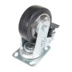 5X2 Mold On Rubber Swivel Caster W/Total Brake