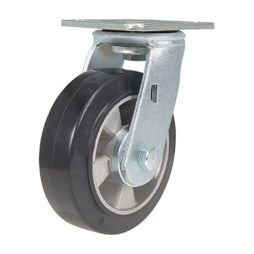 6X2 Mold On Rubber Rigid Caster, P/N: CST-VE-6X2MRA-R 6X2 Mold On Rubber Rigid Caster